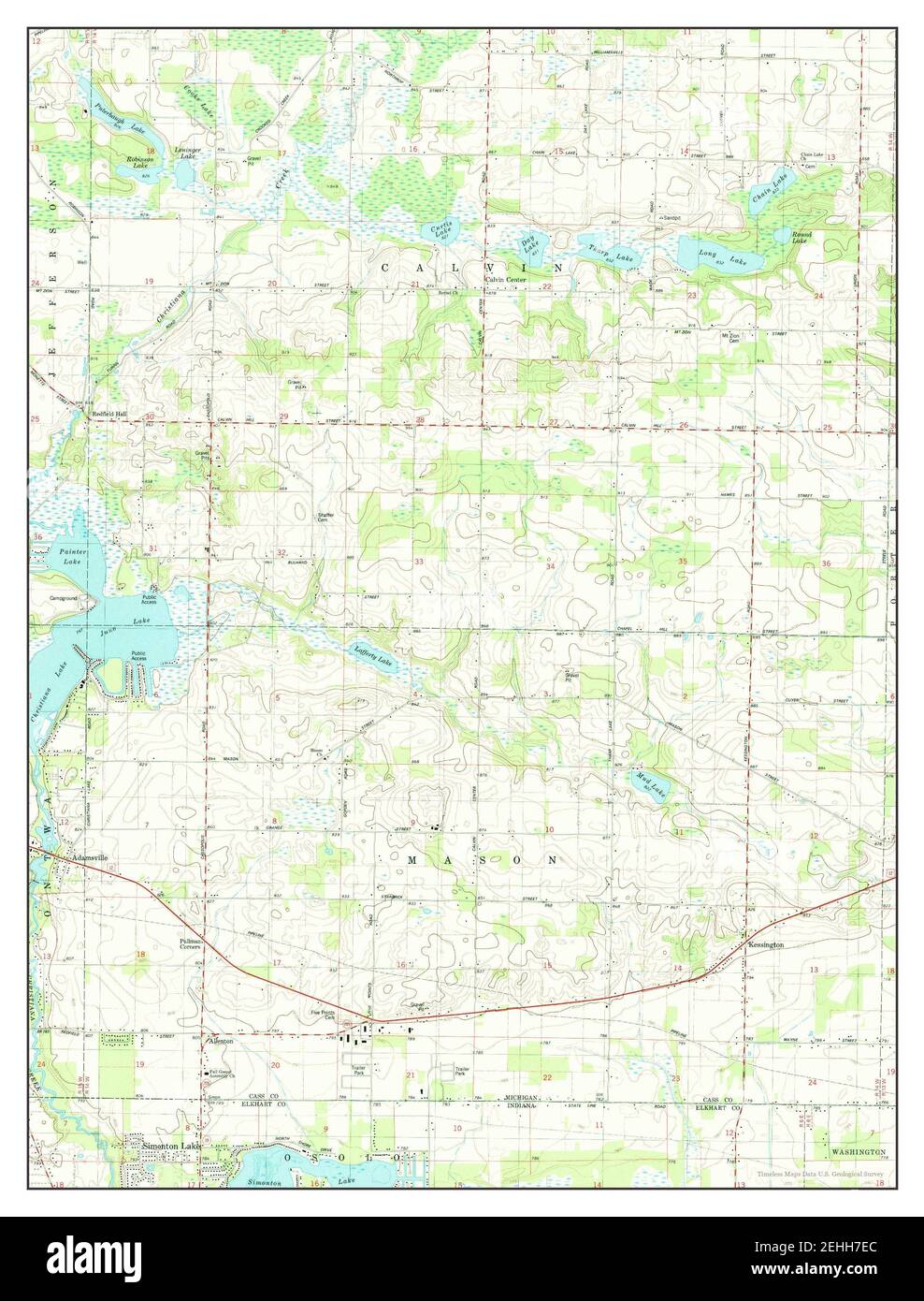 Adamsville, Michigan, map 1981, 1:24000, United States of America by Timeless Maps, data U.S. Geological Survey Stock Photo