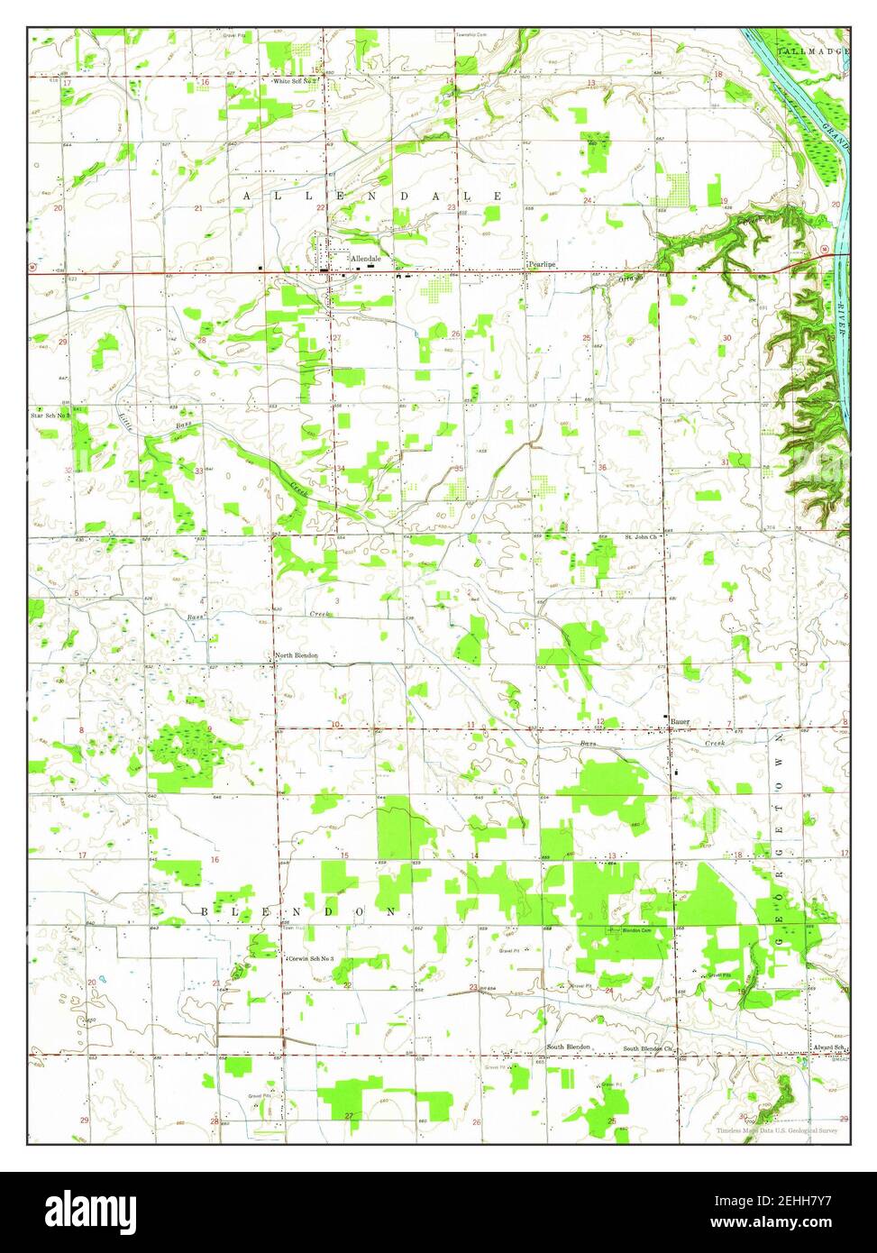 Allendale, Michigan, map 1958, 124000, United States of America by