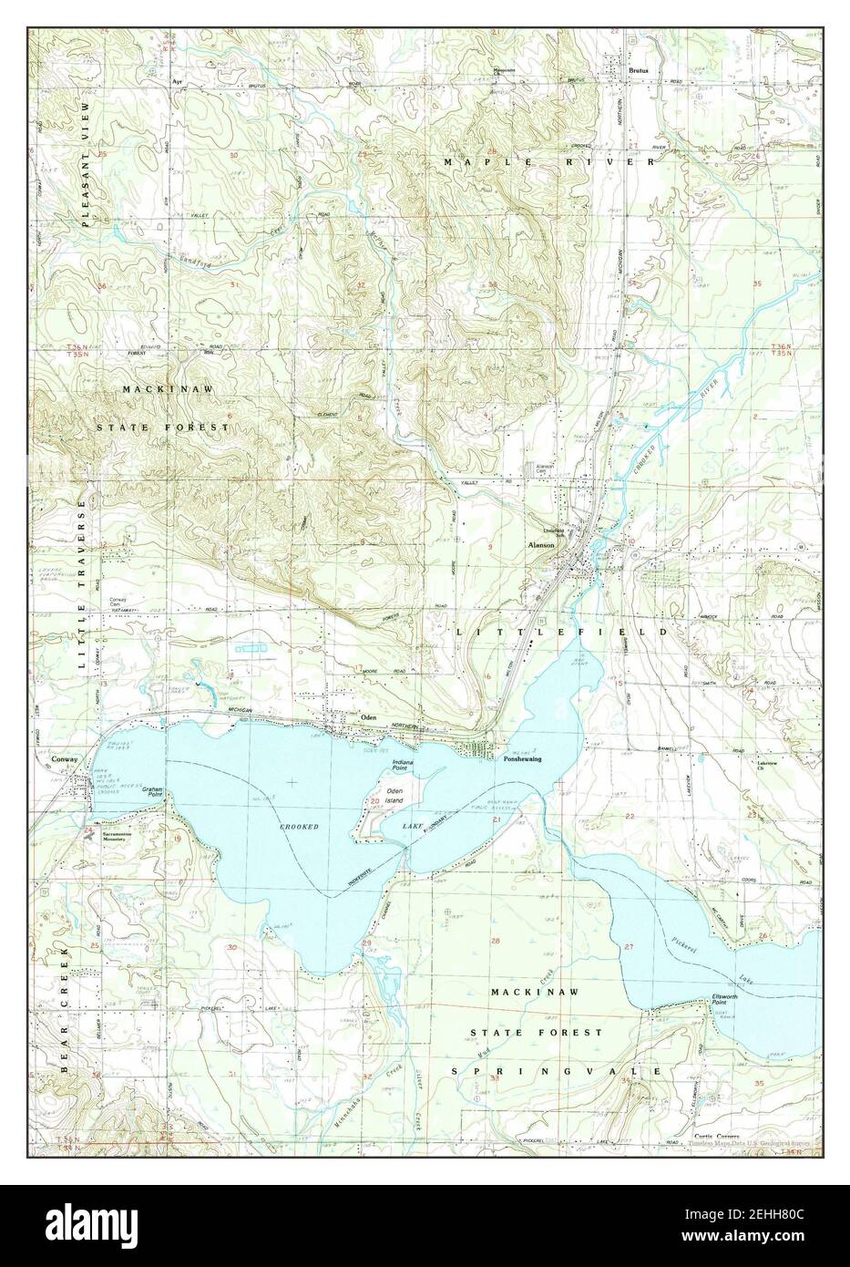Alanson, Michigan, map 1983, 124000, United States of America by