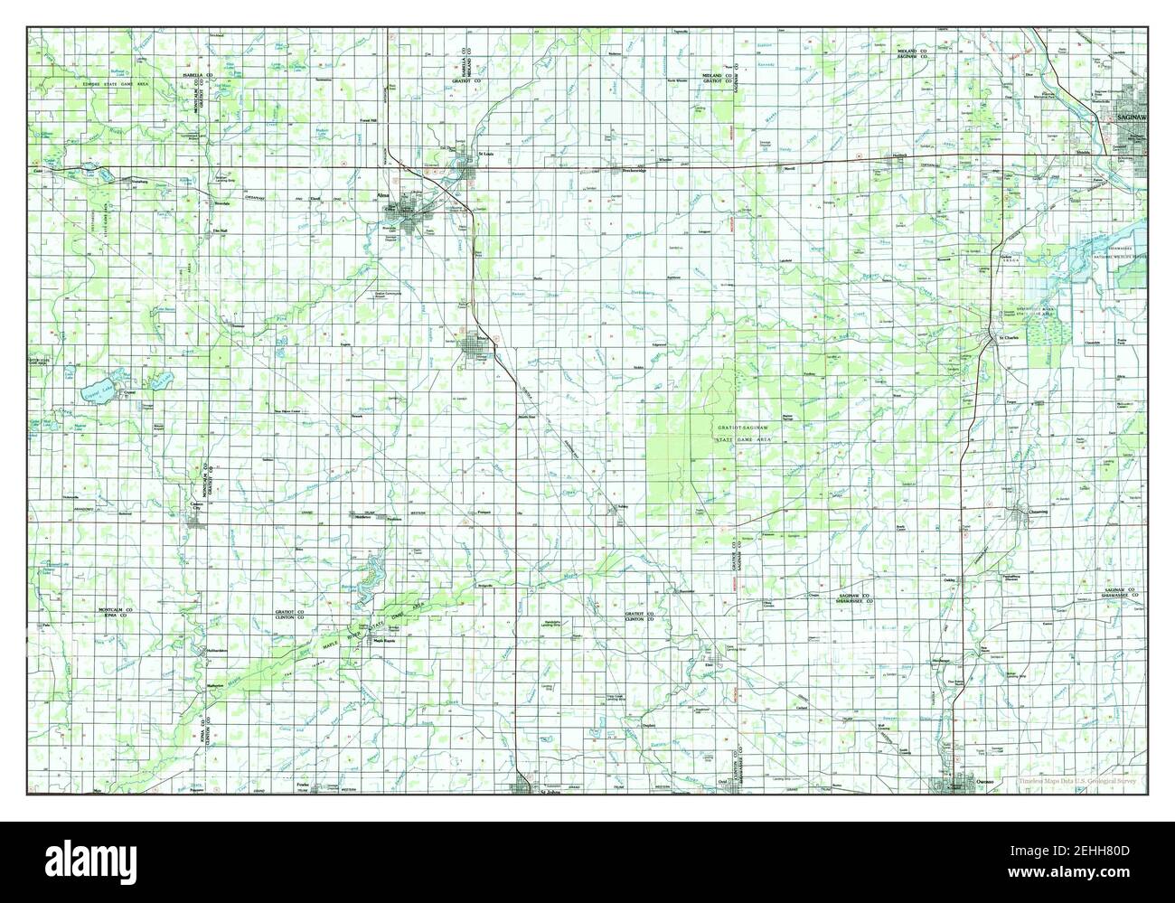 Alma michigan map Cut Out Stock Images & Pictures Alamy