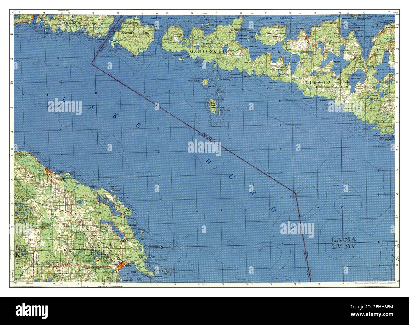 Alpena, Michigan, map 1957, 1250000, United States of America by Timeless Maps, data U.S