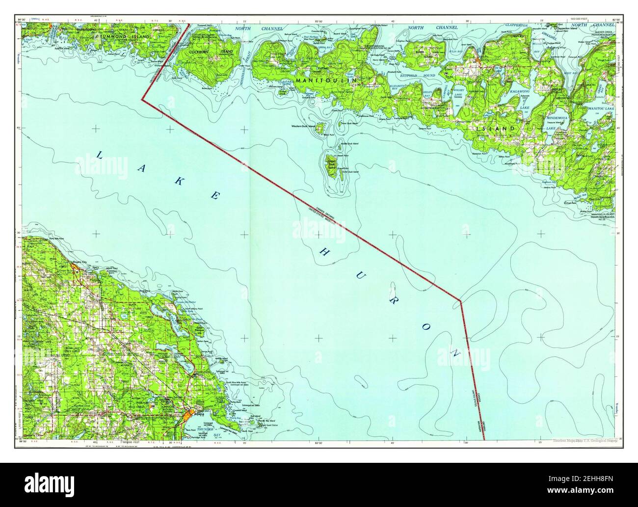 Alpena michigan map hires stock photography and images Alamy