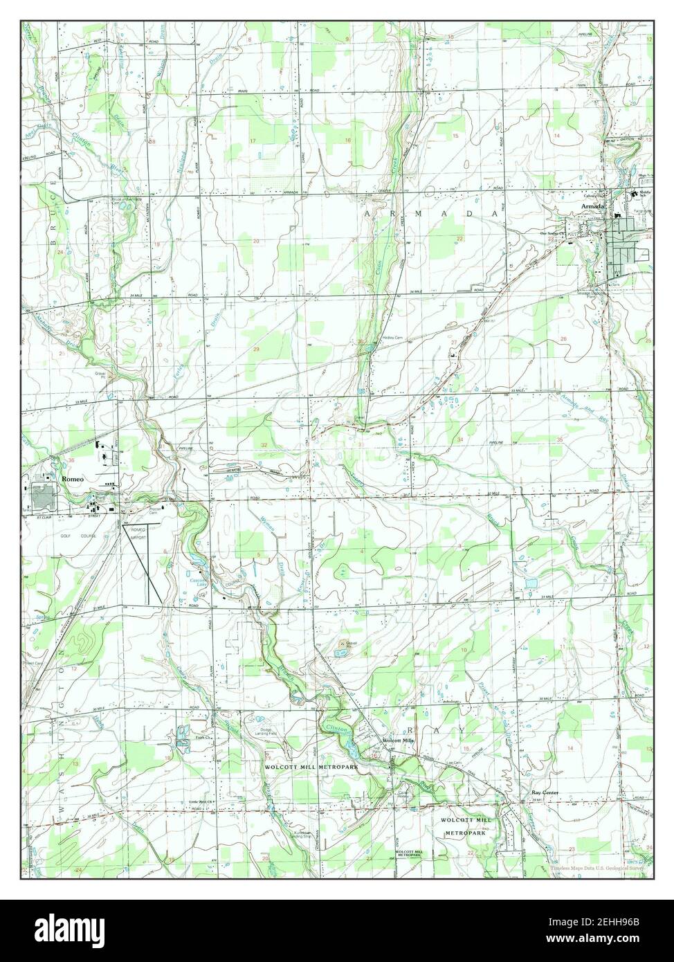 Armada, Michigan, map 1991, 1:24000, United States of America by 