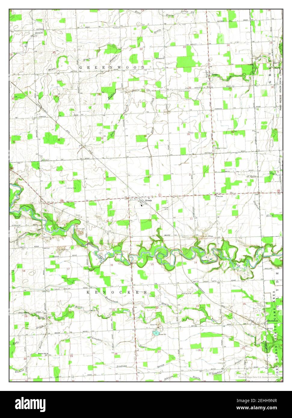 Avoca, Michigan, map 1961, 124000, United States of America by