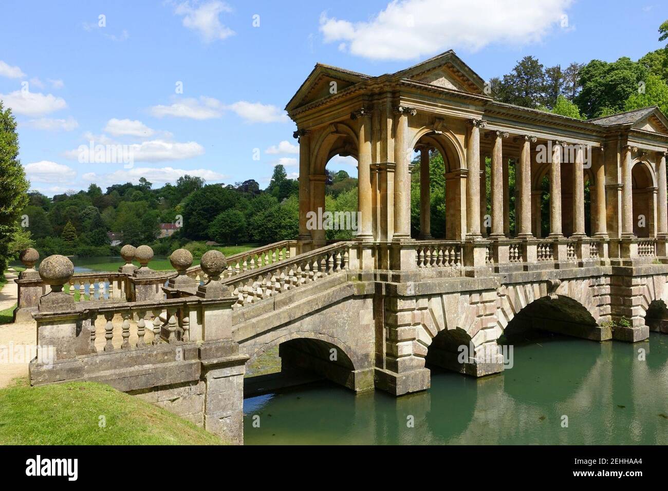 Palladian Bridge - Prior Park - Bath, England Stock Photo