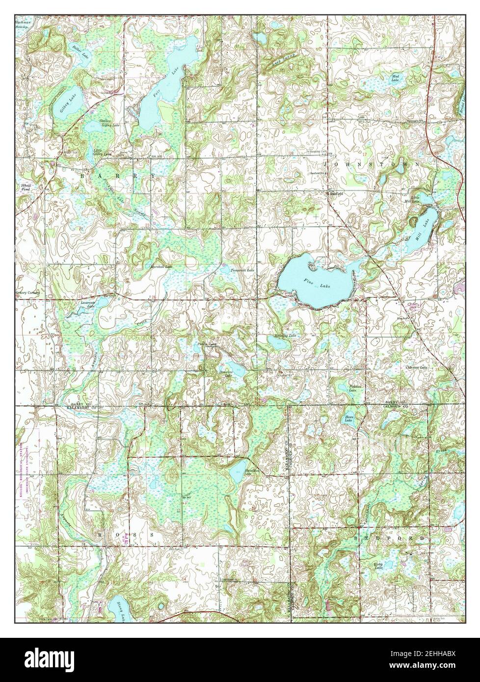 Banfield, Michigan, map 1961, 124000, United States of America by