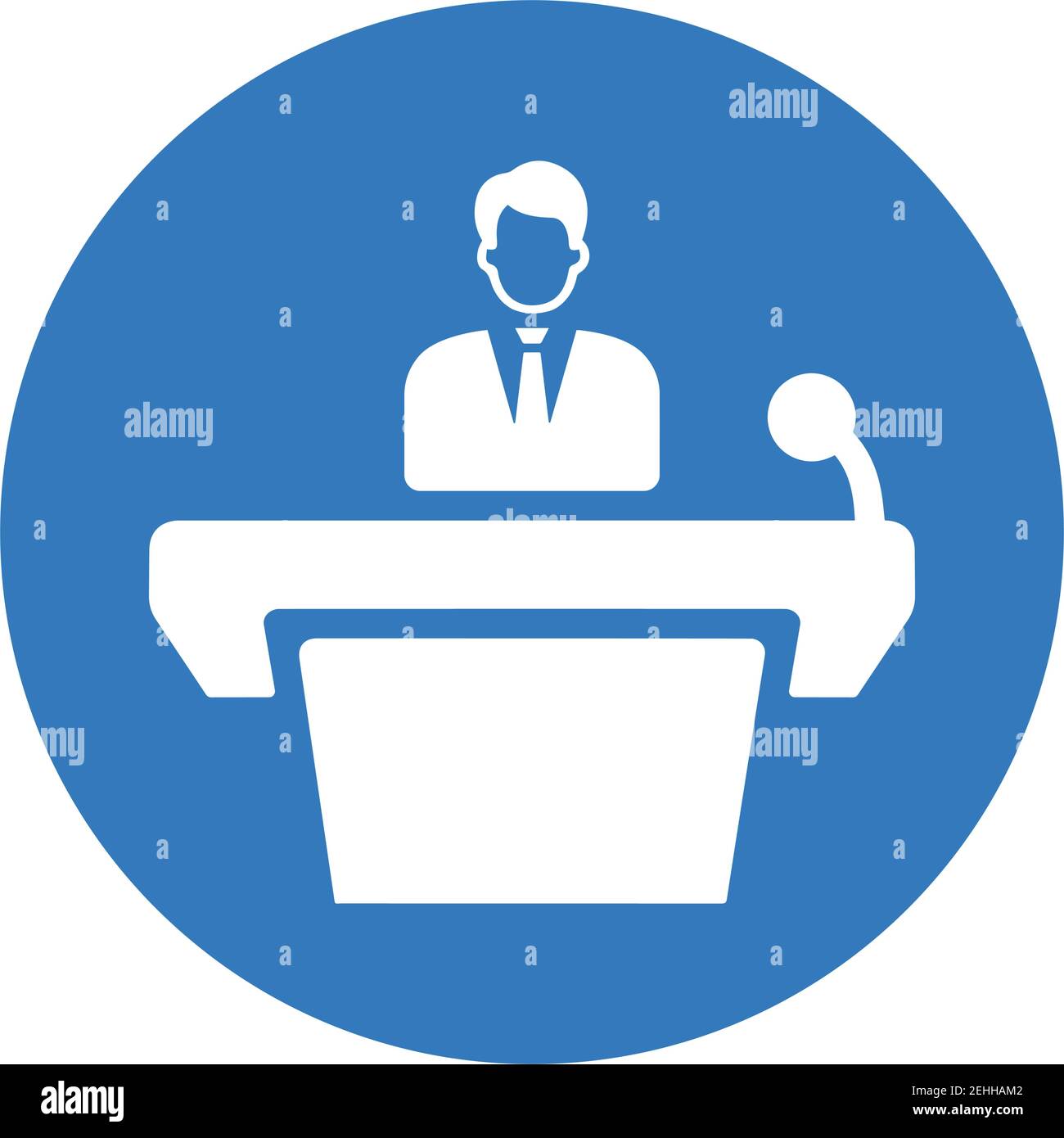 Lecturer, orator, politician, speaker icon. Stock Vector