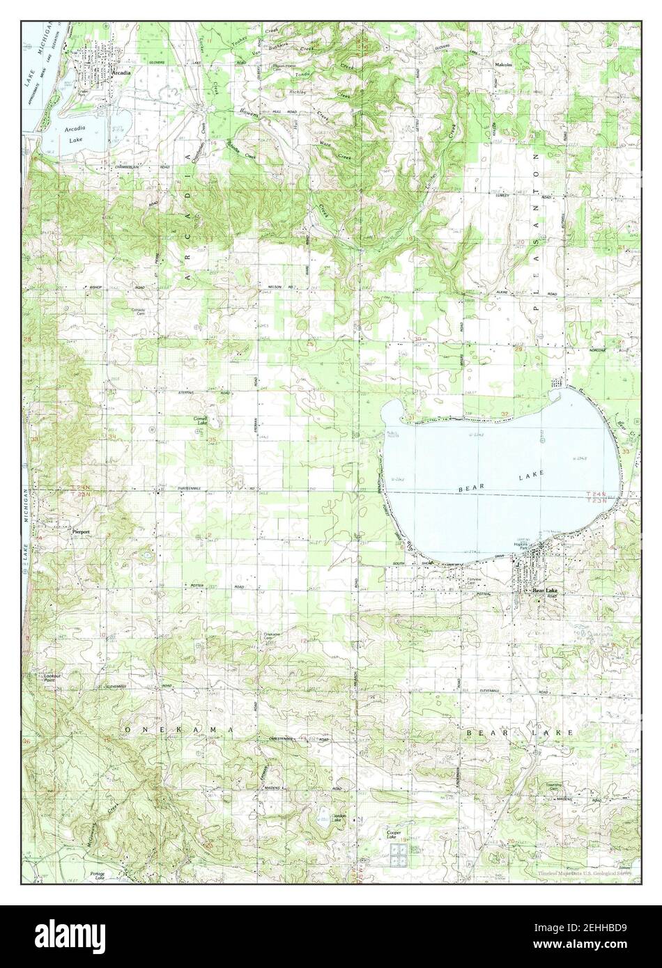 Bear Lake, Michigan, map 1983, 124000, United States of America by
