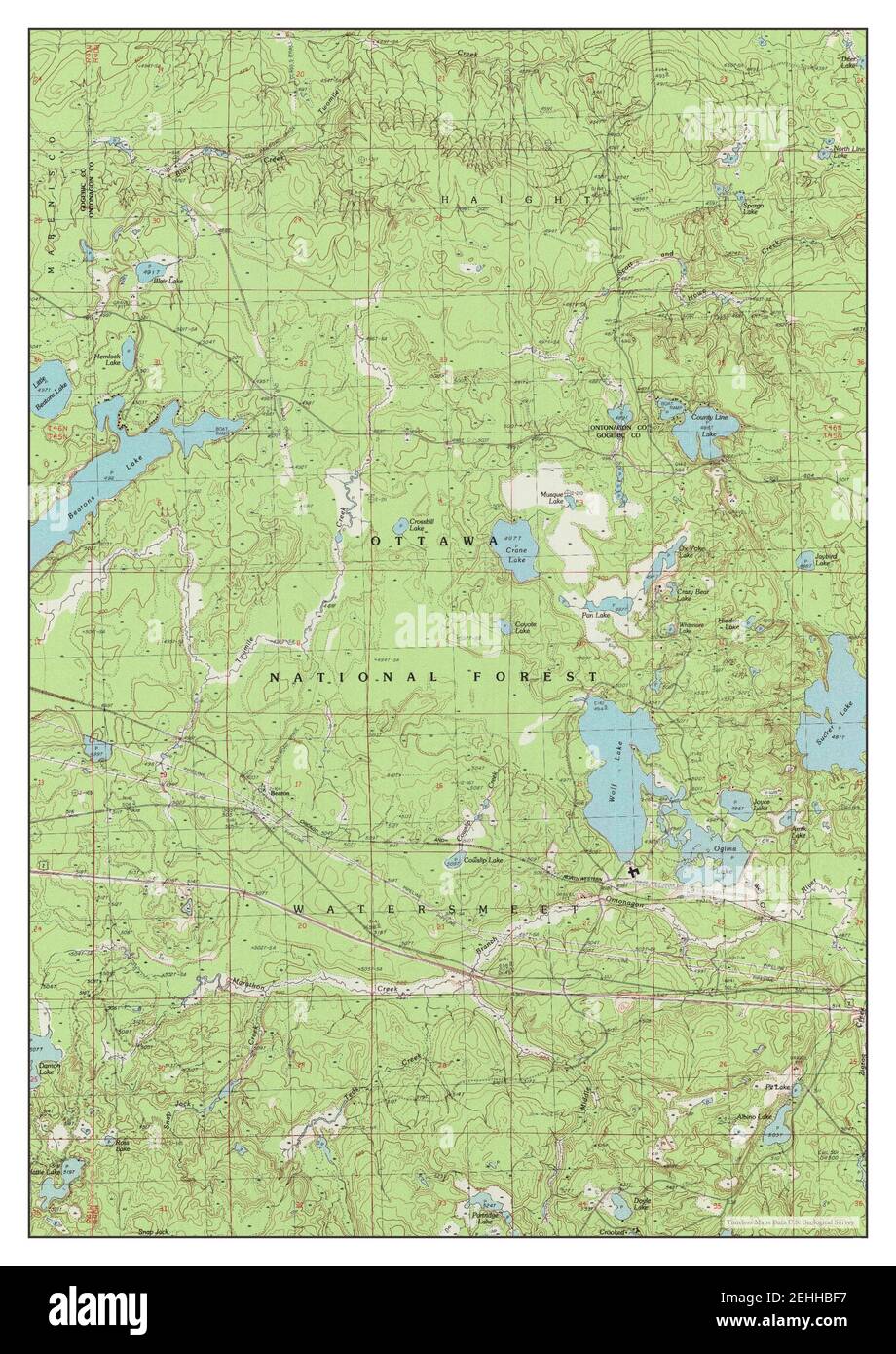 Beaton, Michigan, map 1982, 1:25000, United States of America by Timeless Maps, data U.S. Geological Survey Stock Photo