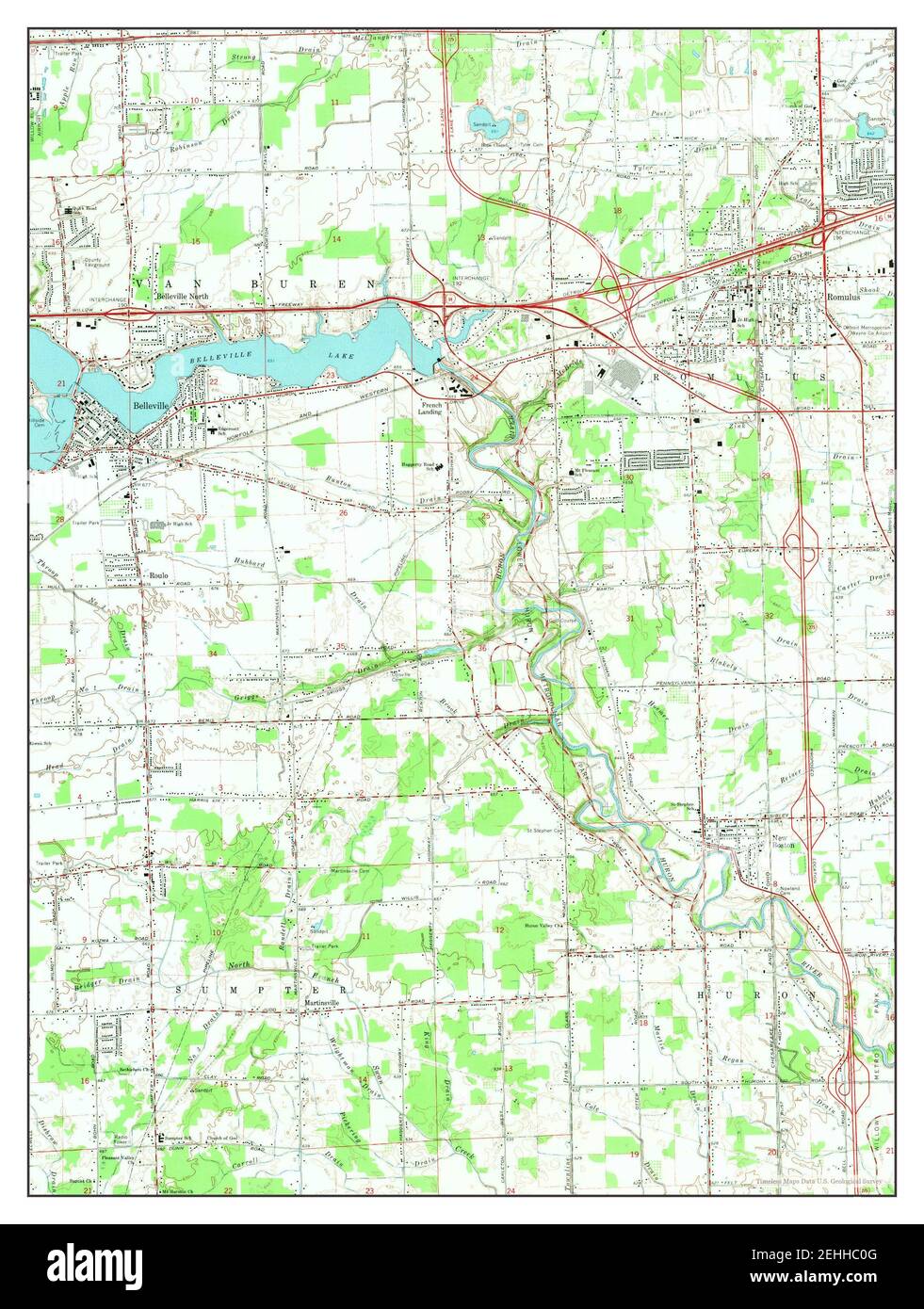 Belleville, Michigan, map 1967, 124000, United States of America by