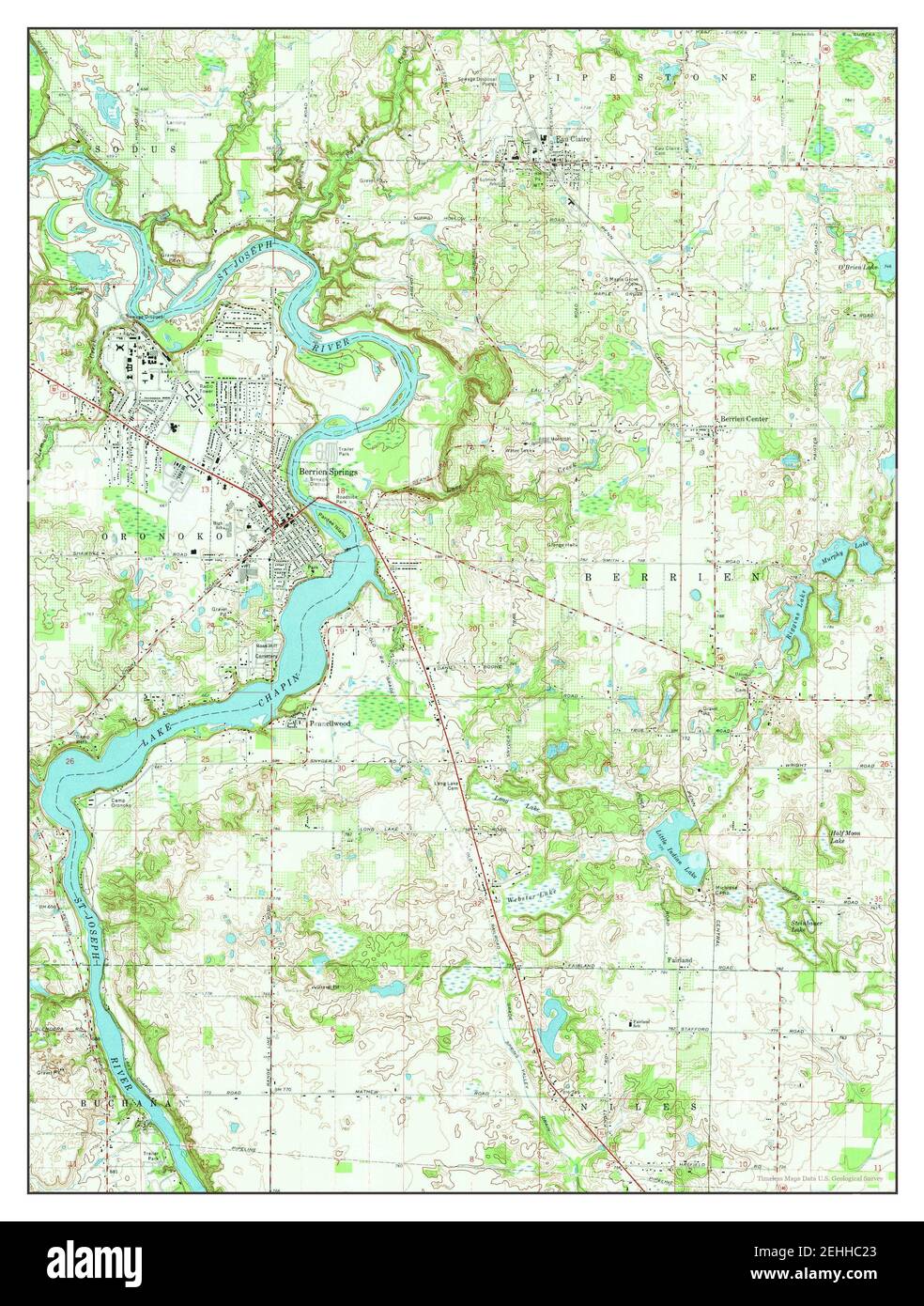 Berrien Springs Michigan Map Berrien Springs, Michigan, Map 1971, 1:24000, United States Of America By  Timeless Maps, Data U.s. Geological Survey Stock Photo - Alamy