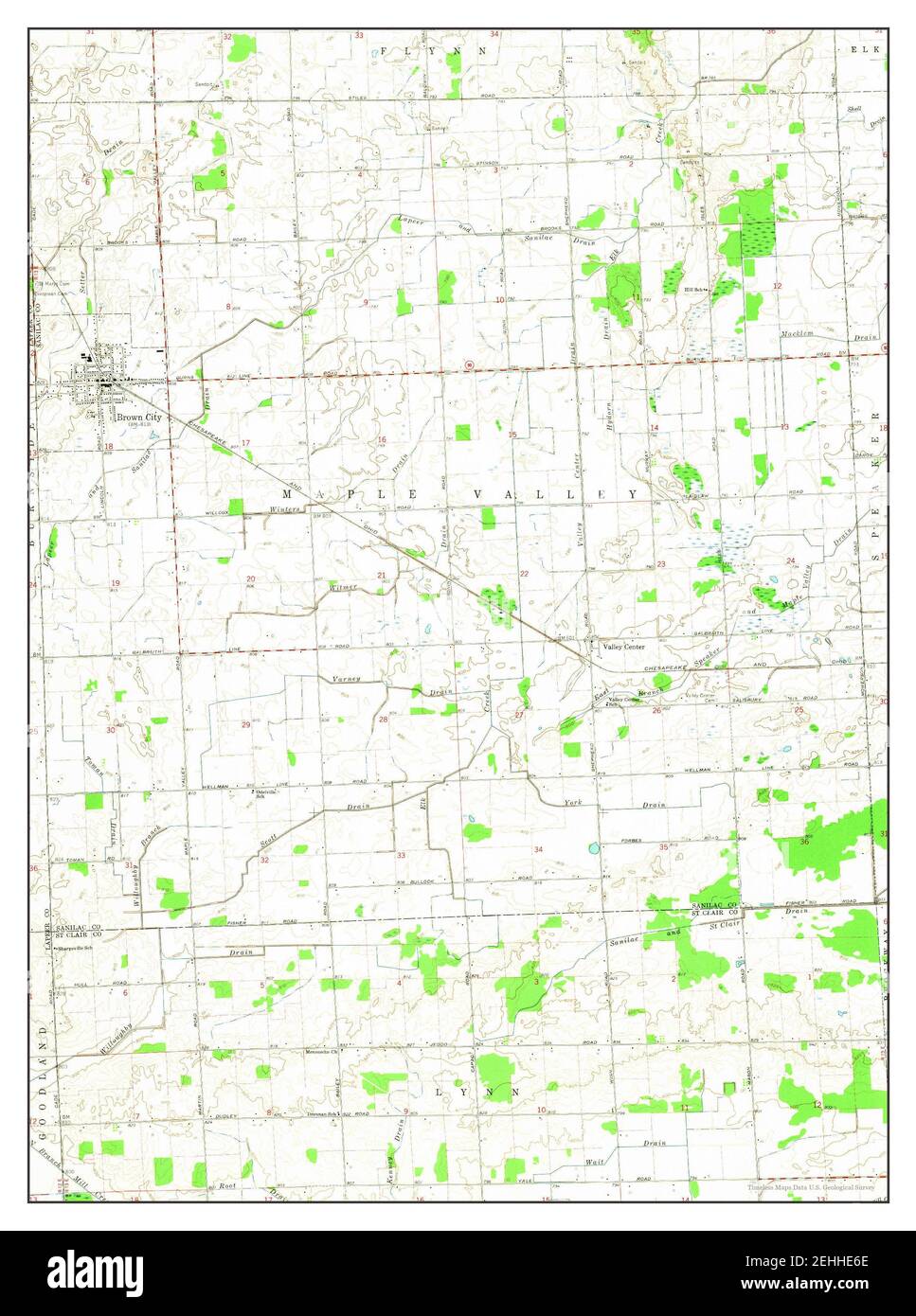 Brown City, Michigan, map 1961, 124000, United States of America by