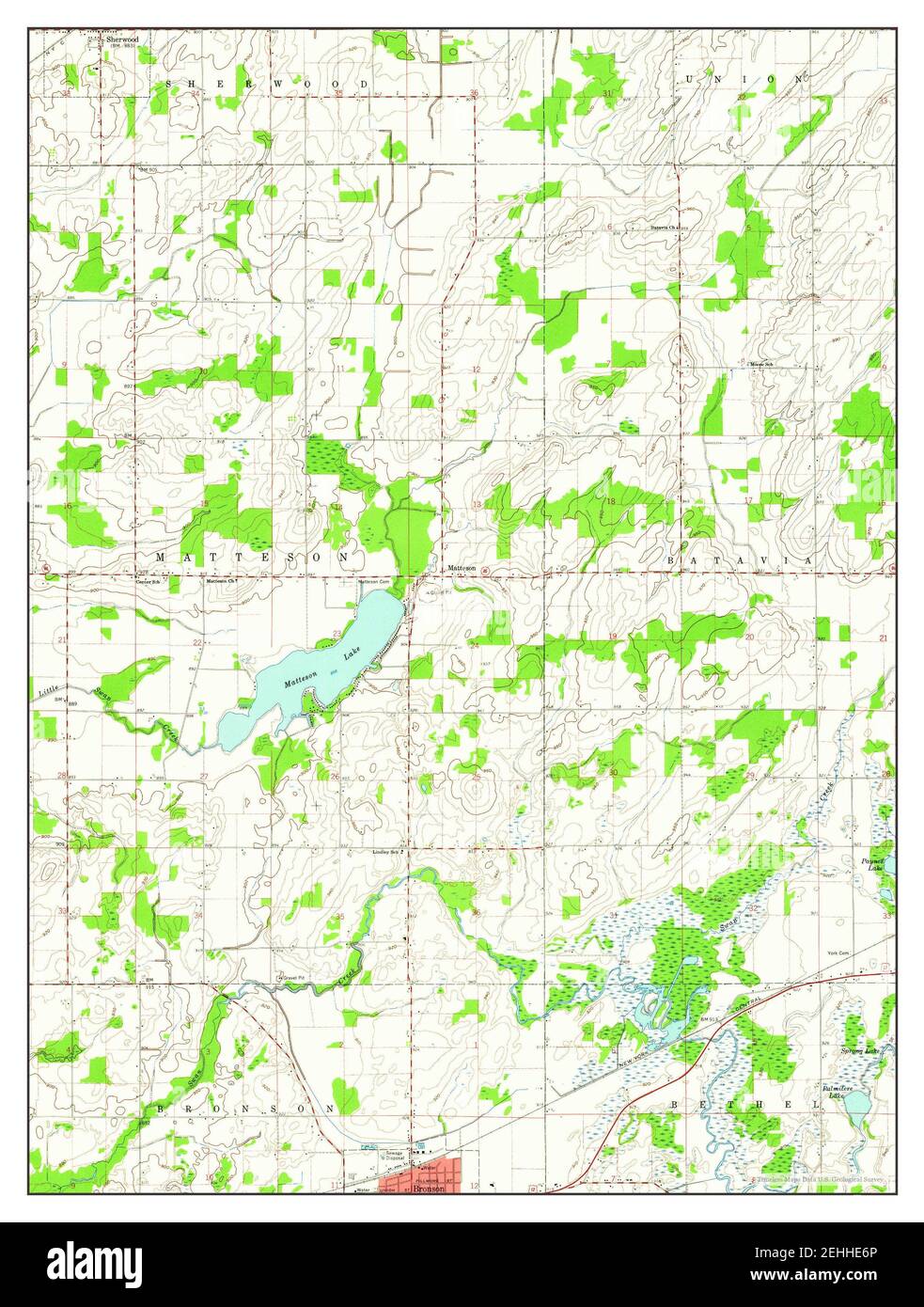 Bronson North, Michigan, map 1960, 124000, United States of America by