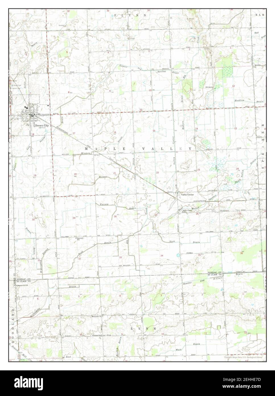 Brown City, Michigan, map 1961, 124000, United States of America by