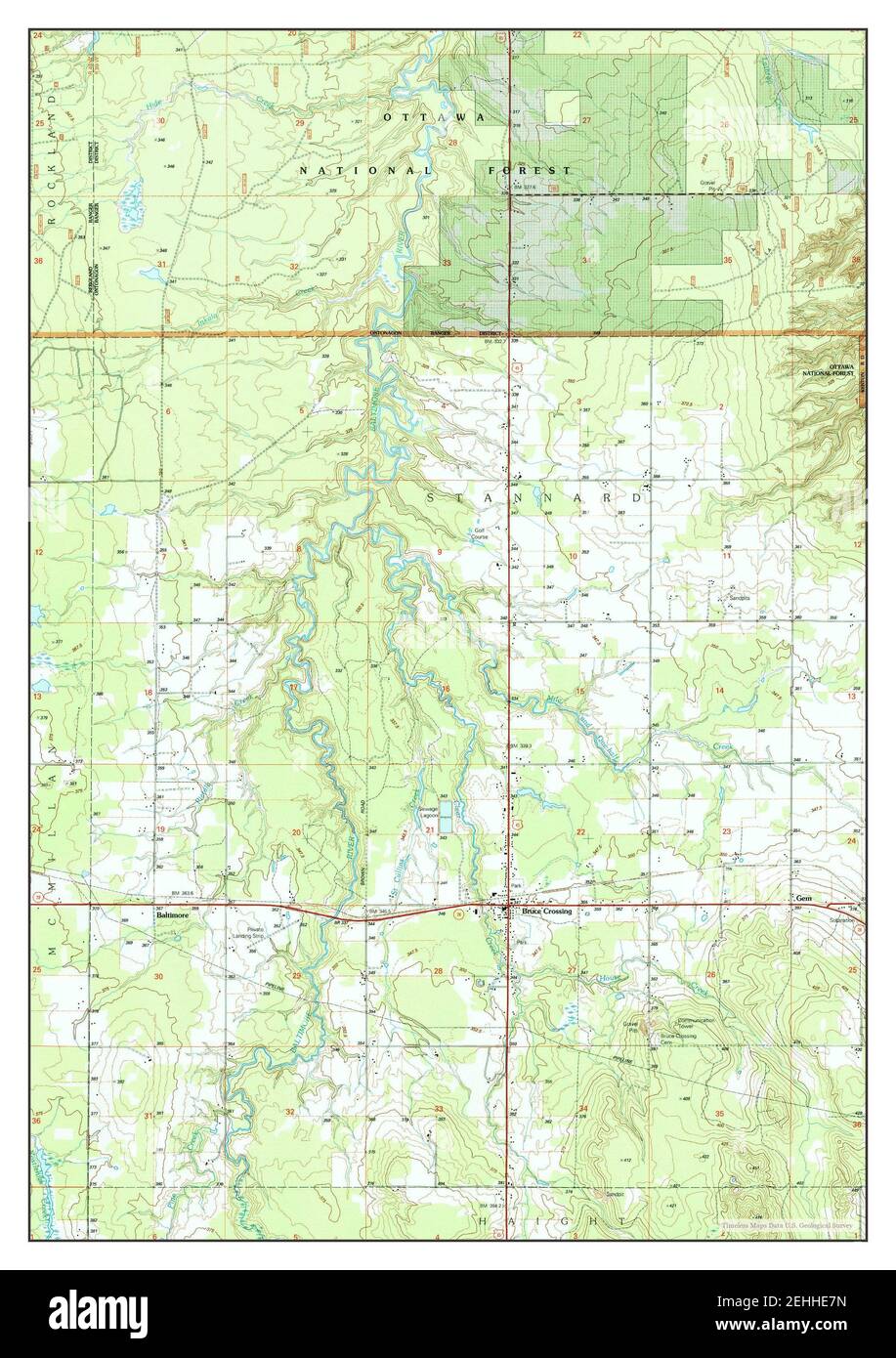 Bruce Crossing, Michigan, map 1999, 124000, United States of America