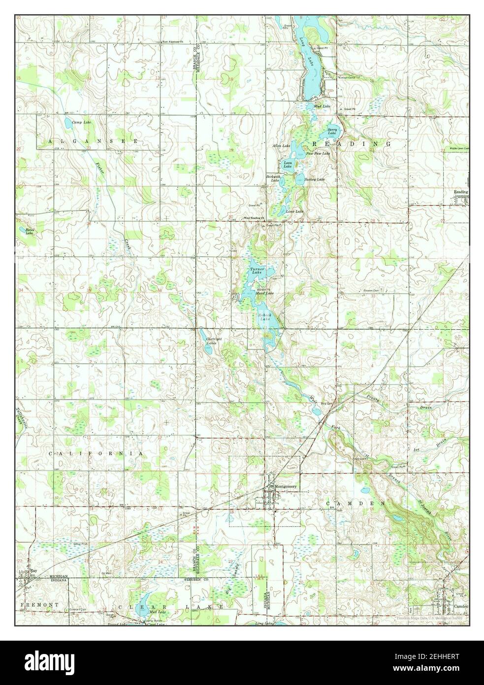 Camden, Michigan, map 1992, 124000, United States of America by