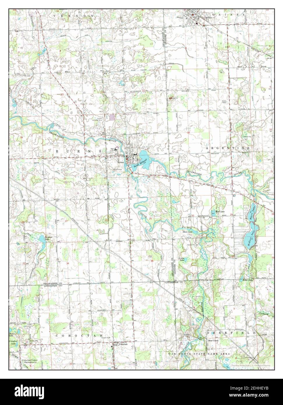 Byron, Michigan, map 1969, 124000, United States of America by