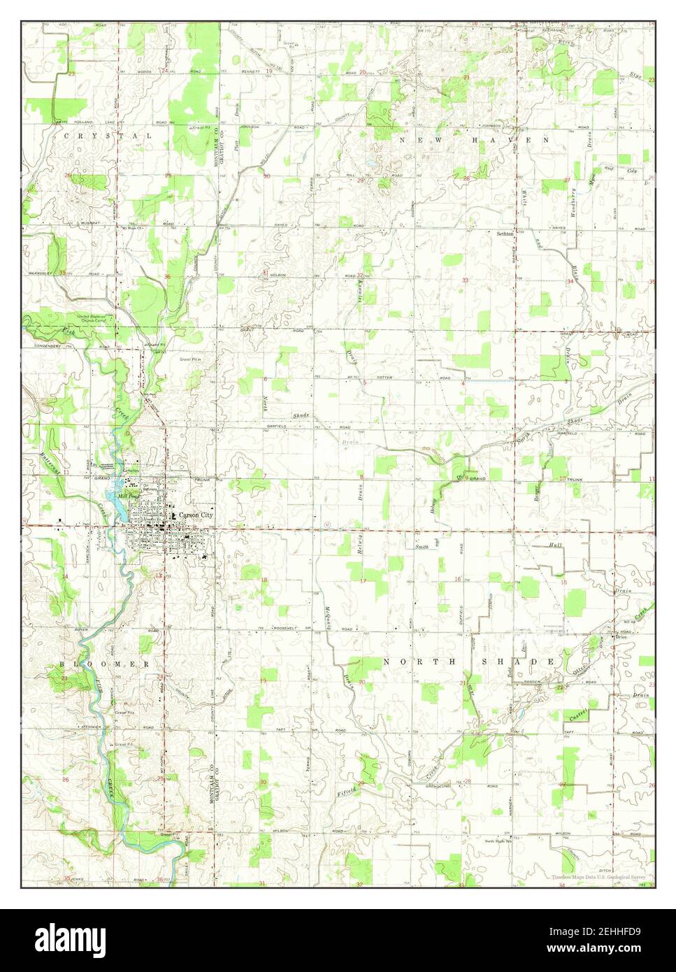 Carson city michigan map Cut Out Stock Images & Pictures Alamy