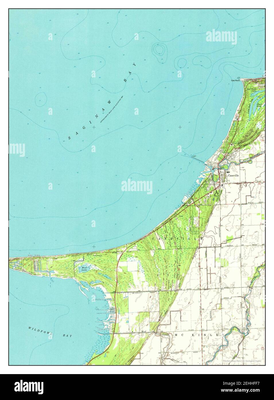 Map Of Caseville Michigan Caseville Michigan Cut Out Stock Images & Pictures - Alamy