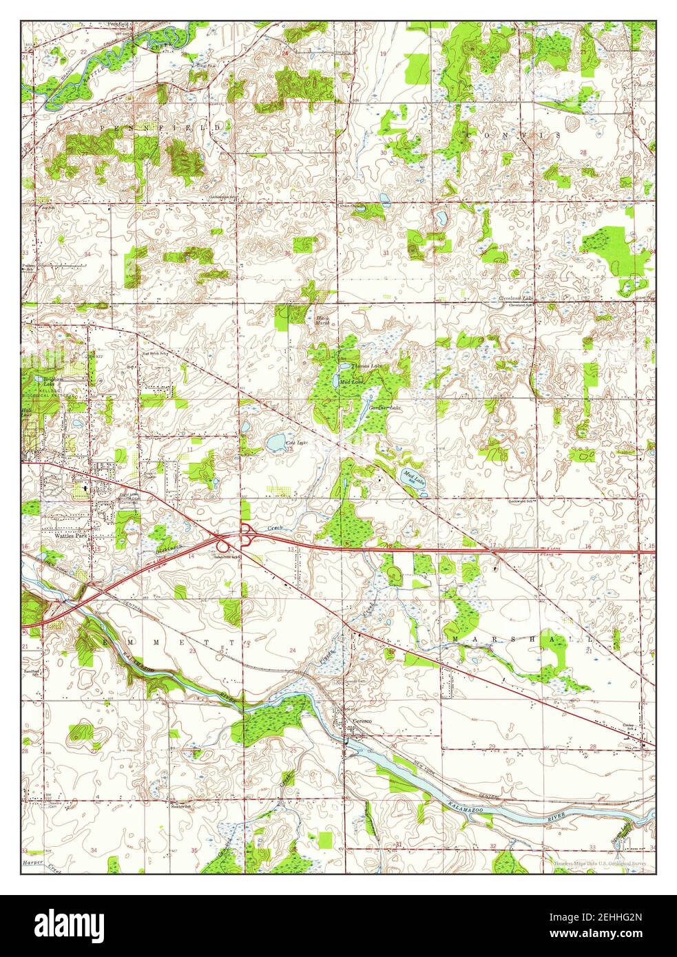 Ceresco, Michigan, map 1961, 124000, United States of America by