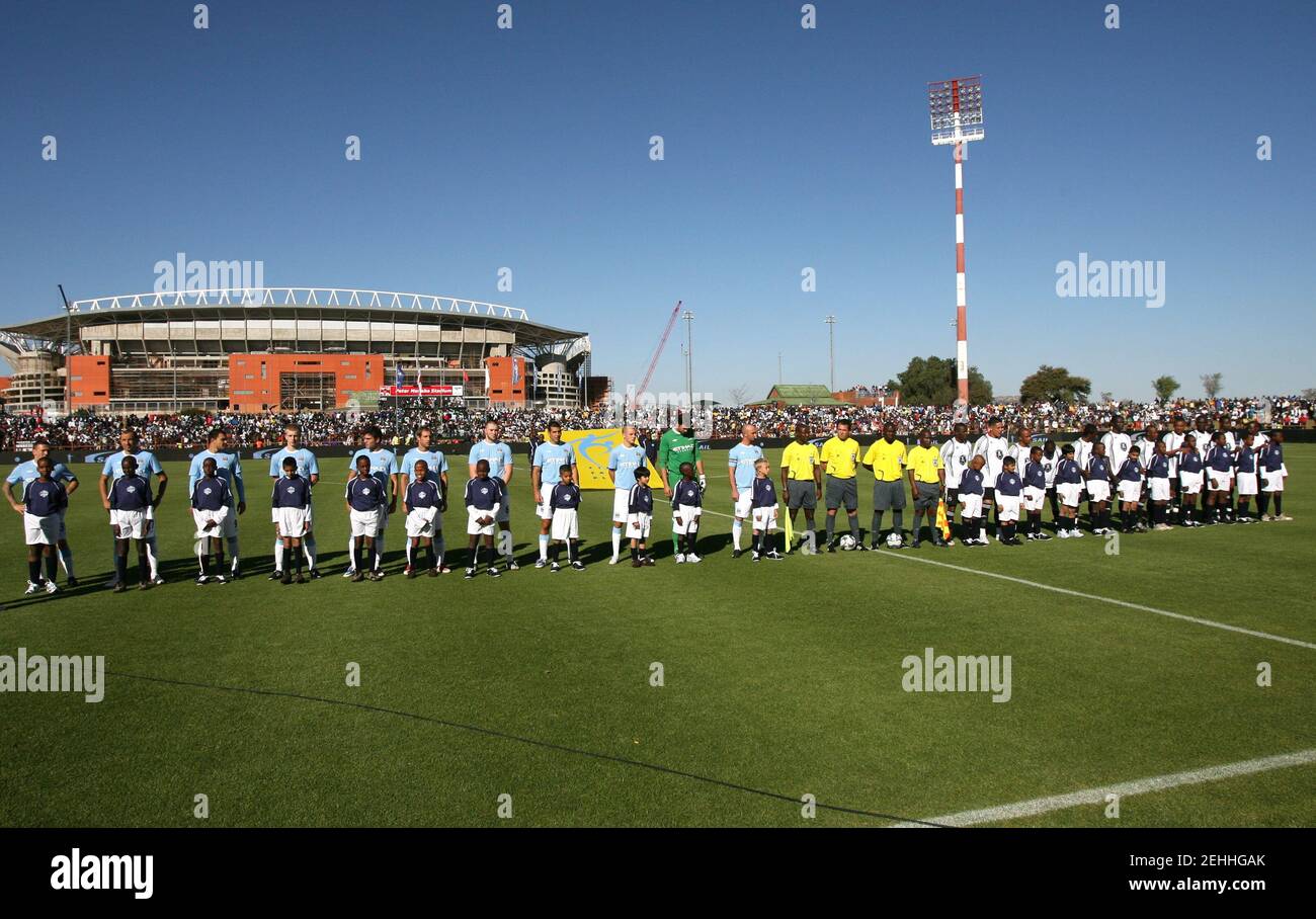 Football Orlando Pirates V Manchester City Vodacom Challenge Pre Season Friendly Tournament Peter Mokaba Stadium Polokwane South Africa 09 10 18 7 09 Orlando Pirates And Manchester City Players