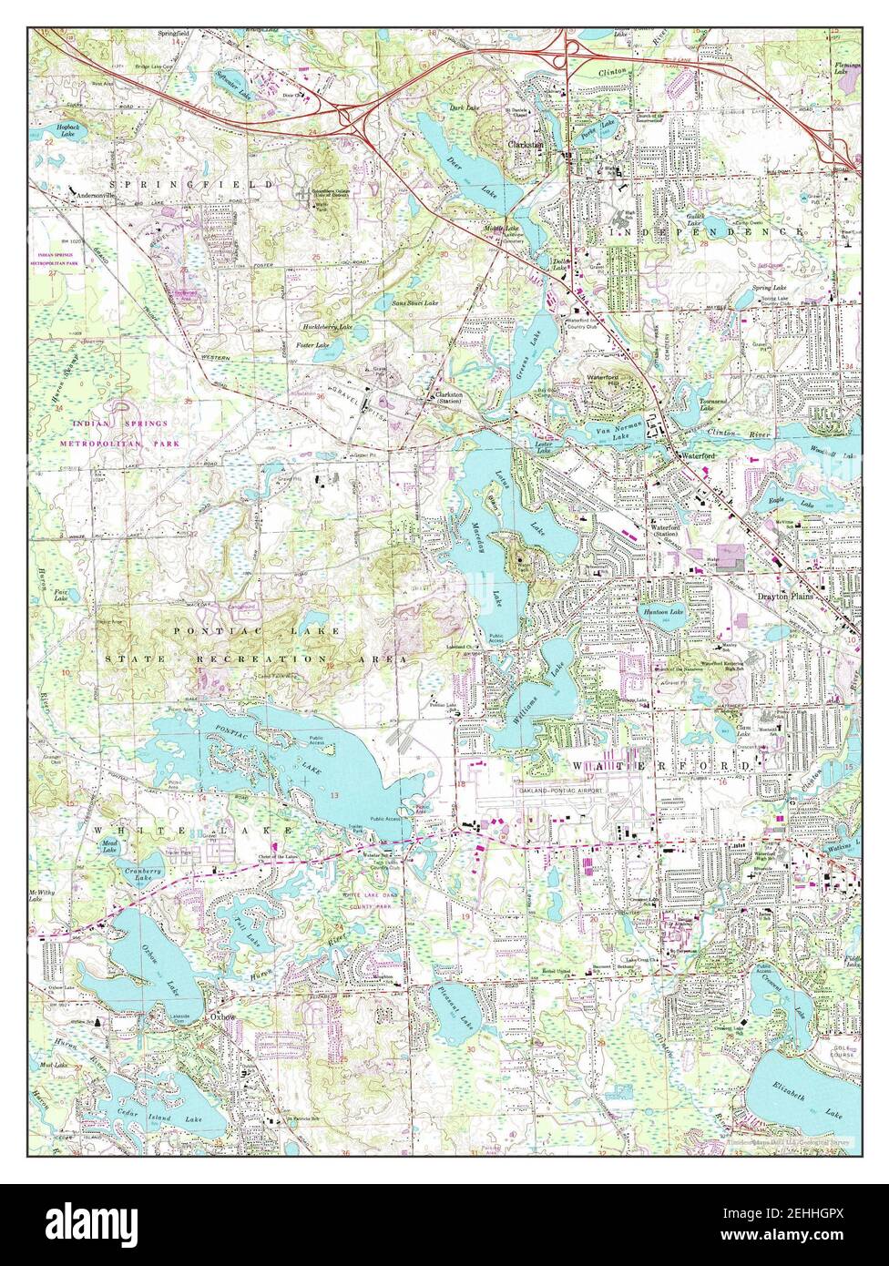 Map Of Clarkston Michigan Clarkston, Michigan, Map 1968, 1:24000, United States Of America By  Timeless Maps, Data U.s. Geological Survey Stock Photo - Alamy