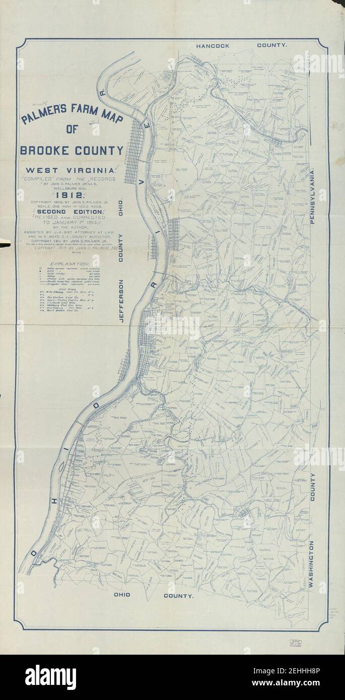 West Virginia Farm Line Maps Map Of West Virginia High Resolution Stock Photography And Images - Alamy