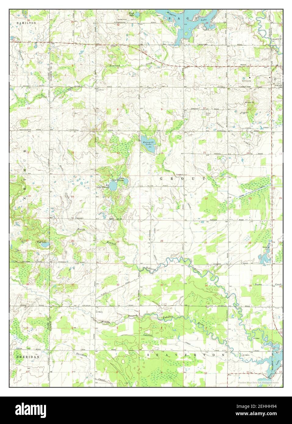 Coleman NE, Michigan, map 1969, 124000, United States of America by