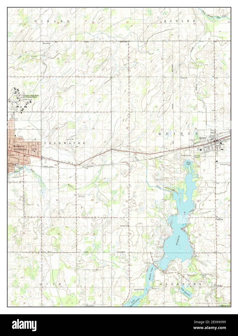 Map of coldwater hires stock photography and images Alamy