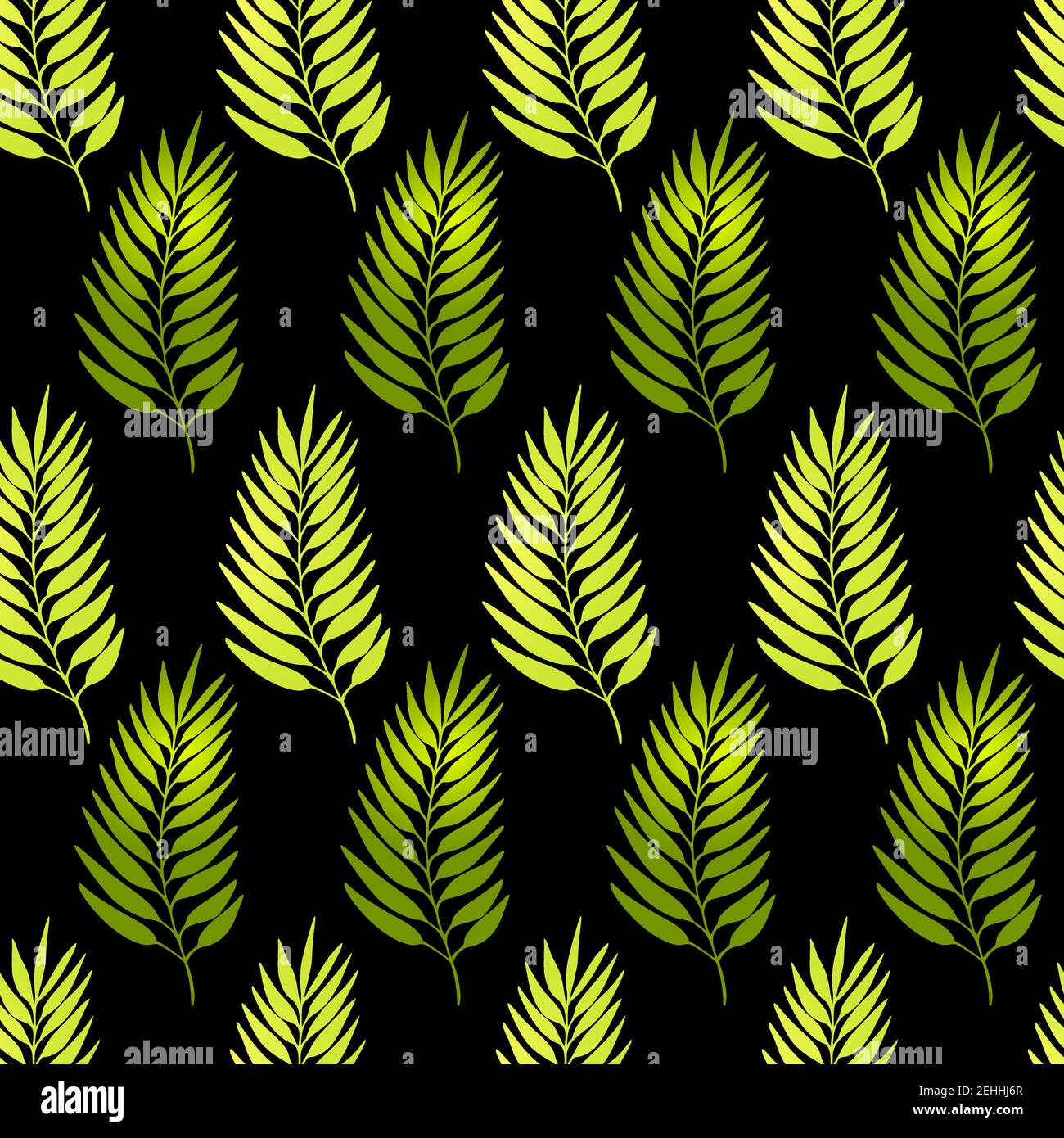 Floral seamless pattern with colorful exotic leaves on black background ...