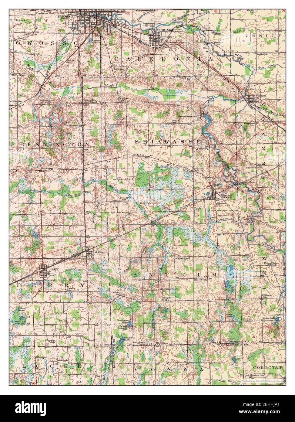 Map of corunna hires stock photography and images Alamy