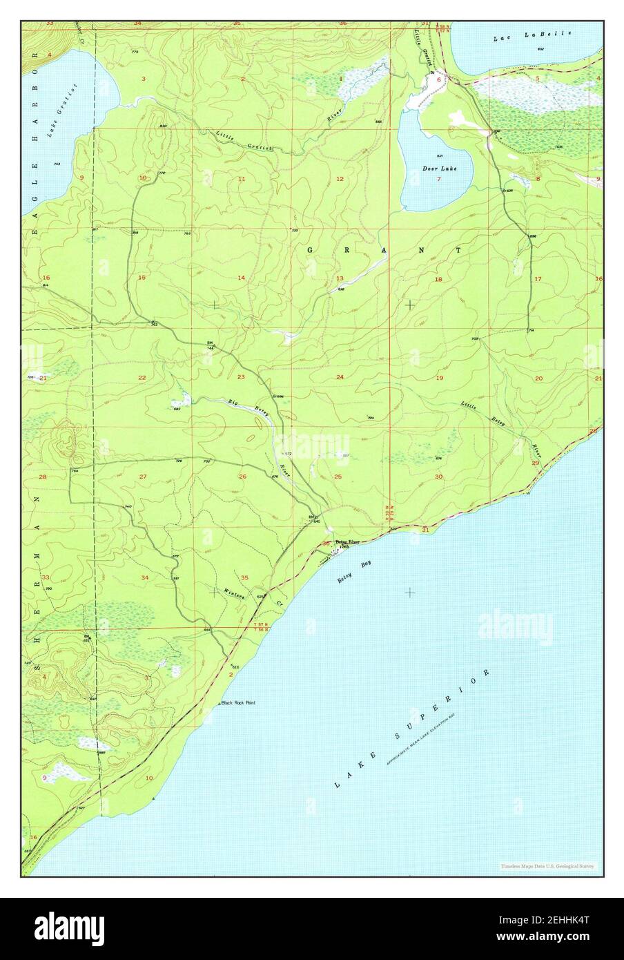 Deer Lake, Michigan, map 1948, 124000, United States of America by