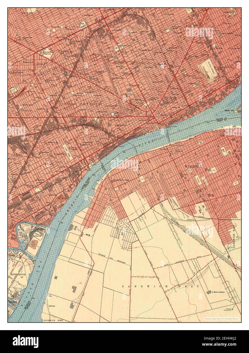 Detroit Michigan map 1952 1 24000 - Detroit Michigan Map 1952 124000 United States Of America By Timeless Maps Data Us Geological Survey 2EHHKJ2