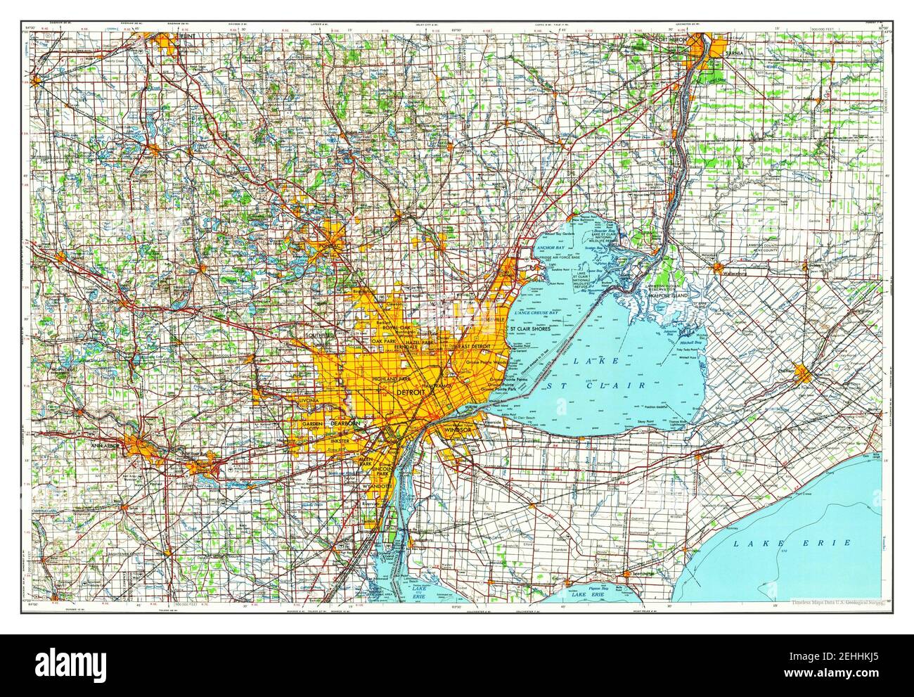 Detroit Michigan map 1965 1 250000 - Detroit Michigan Map 1965 1250000 United States Of America By Timeless Maps Data Us Geological Survey 2EHHKJ5