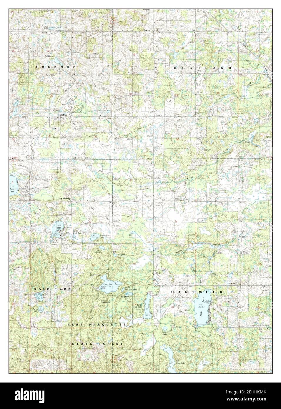 Dighton, Michigan, map 1983, 125000, United States of America by