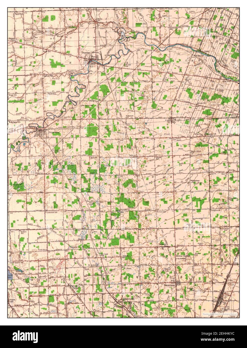 Dundee, Michigan, map 1939, 162500, United States of America by