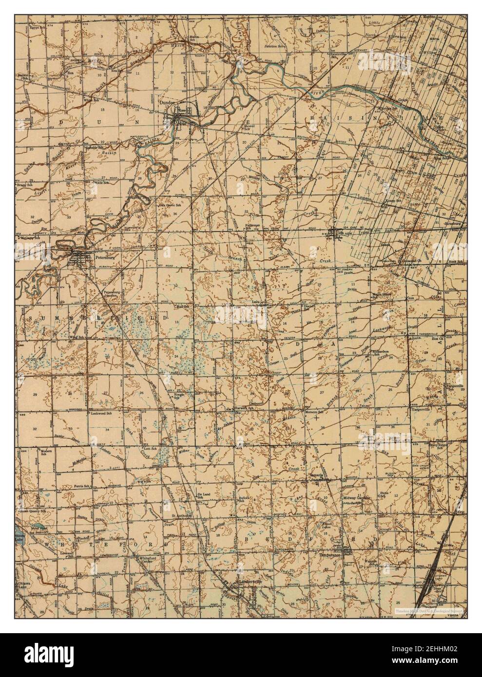 Dundee, Michigan, map 1940, 162500, United States of America by