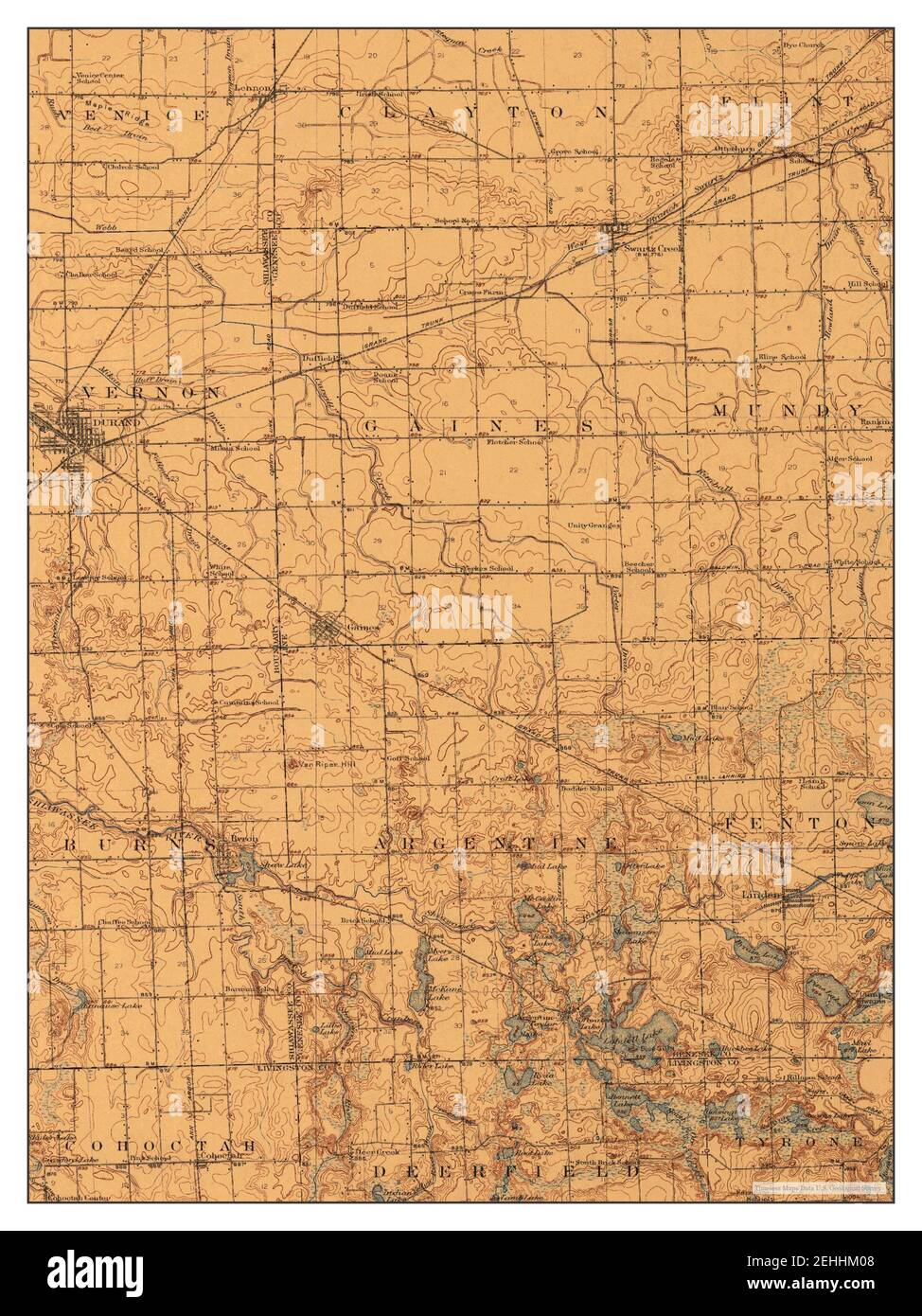 Durand, Michigan, map 1922, 162500, United States of America by