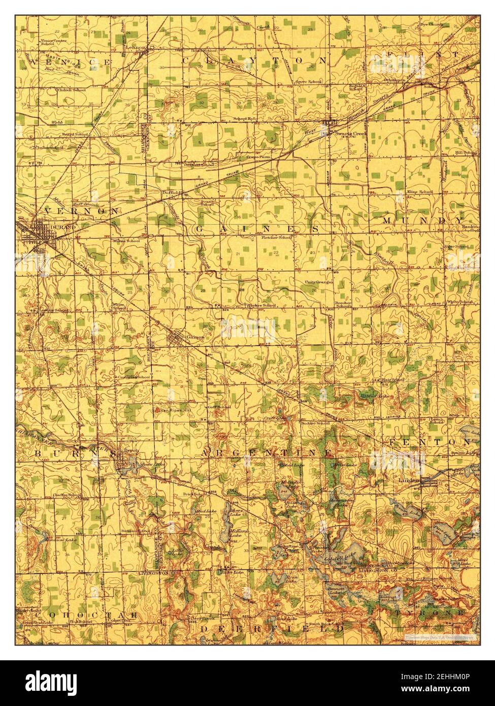 Map of durand hires stock photography and images Alamy