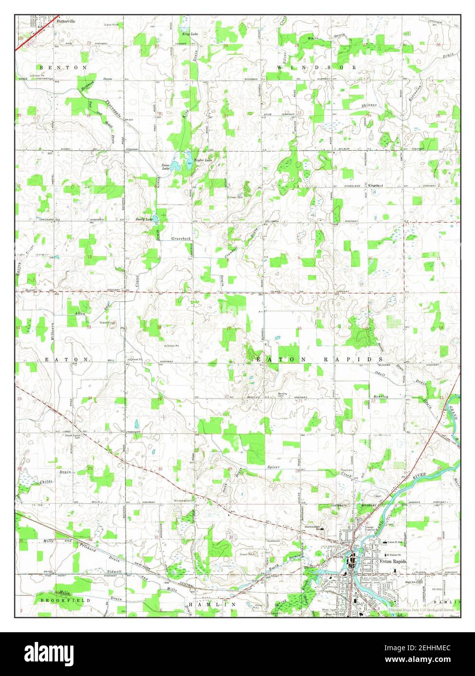 Eaton rapids michigan map Cut Out Stock Images & Pictures Alamy