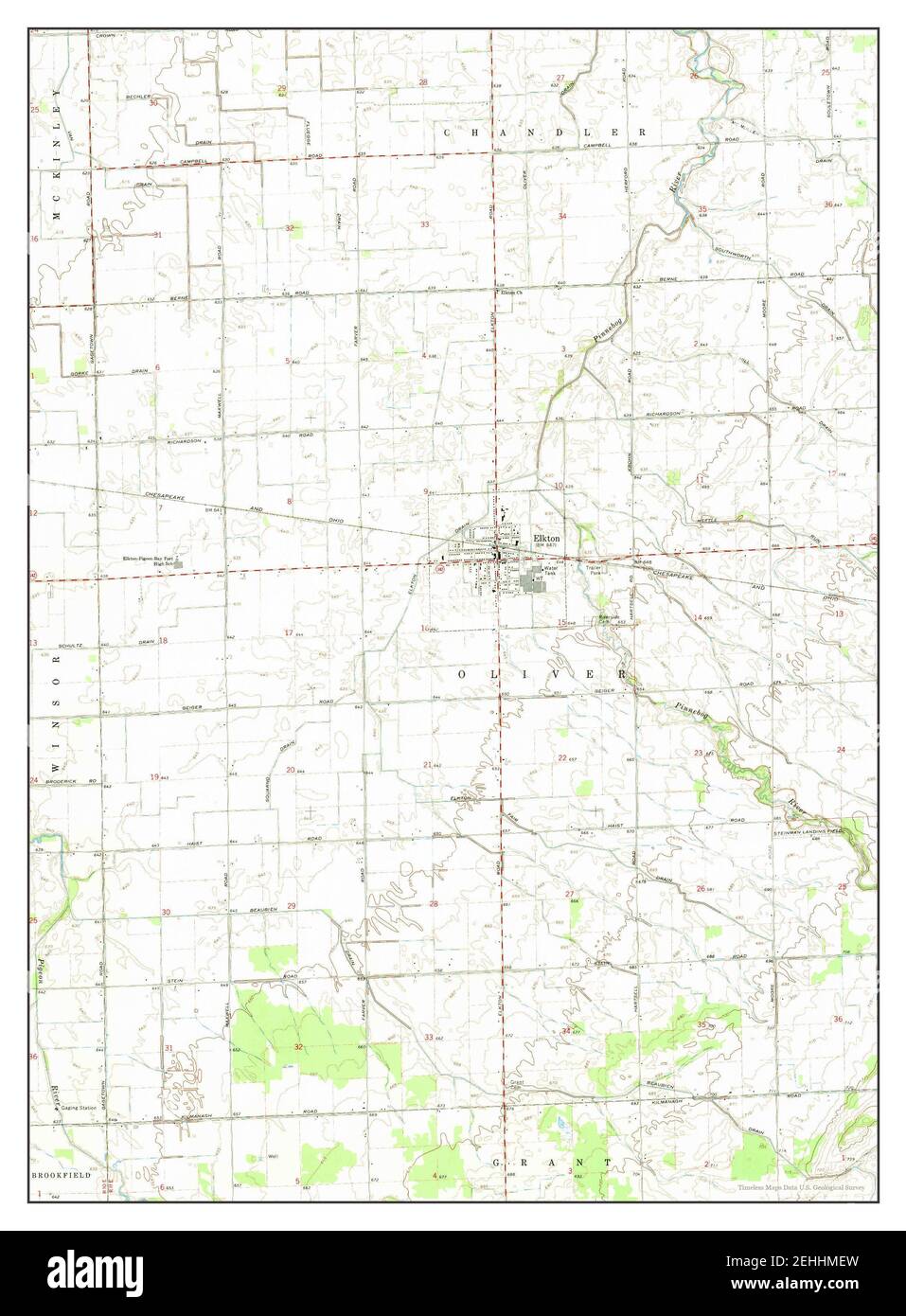 Elkton, Michigan, map 1970, 124000, United States of America by