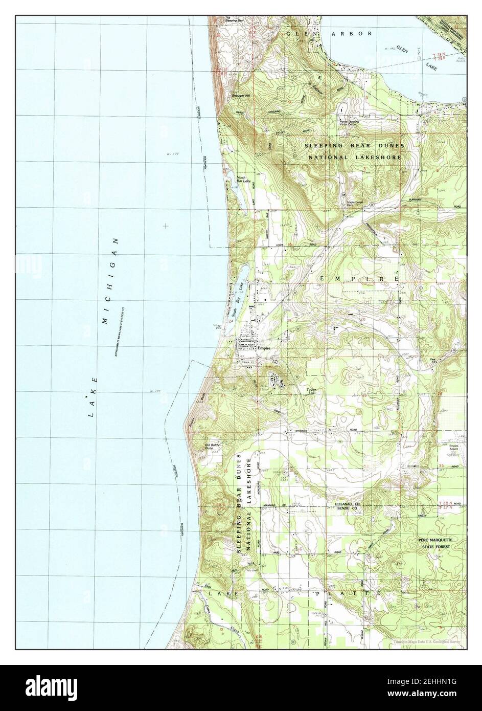Empire, Michigan, map 1983, 125000, United States of America by
