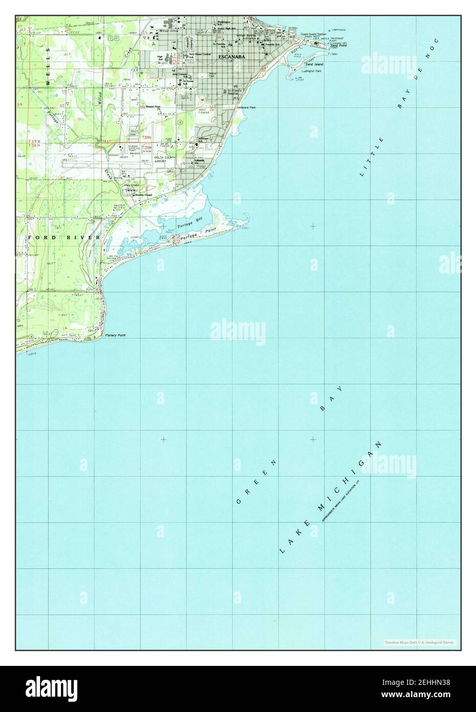 Escanaba map Cut Out Stock Images & Pictures Alamy