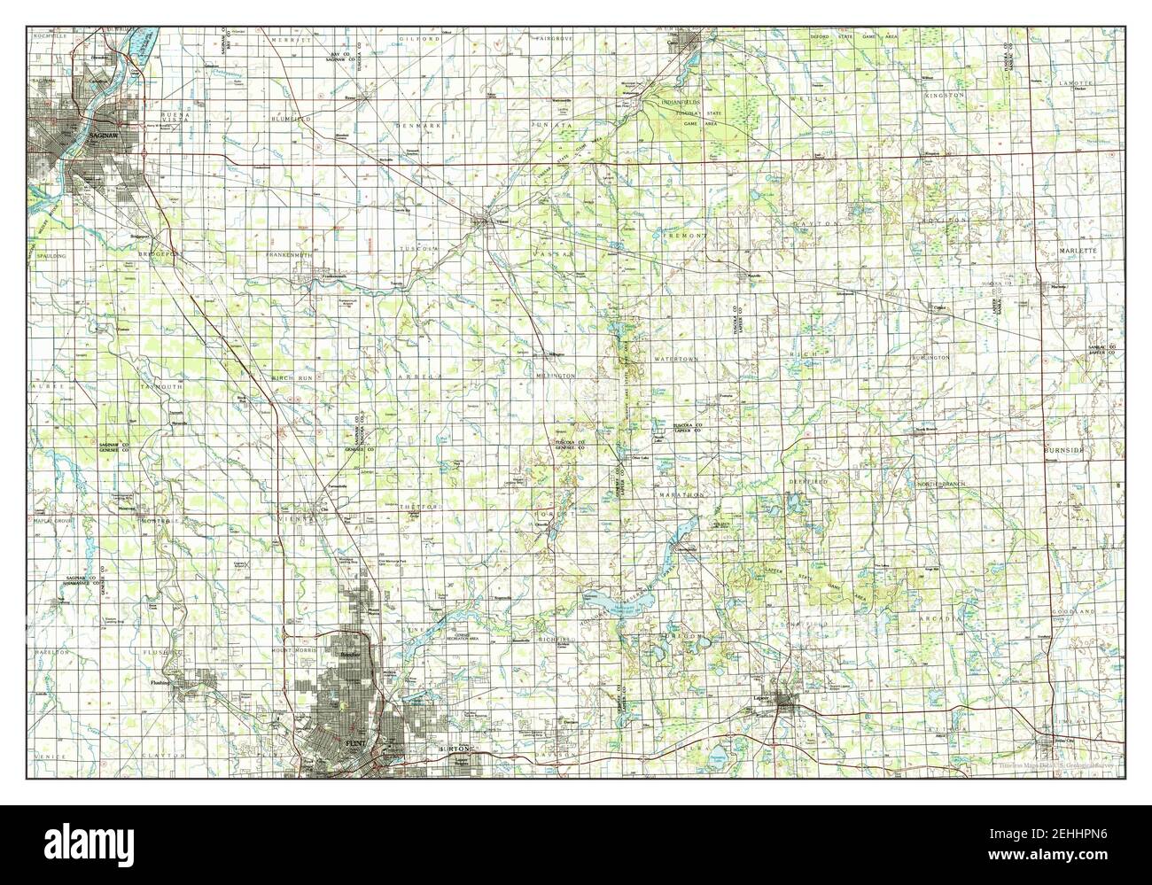 Flint Michigan Map 1990 1 100000 United States Of America By   Flint Michigan Map 1990 1100000 United States Of America By Timeless Maps Data Us Geological Survey 2EHHPN6 