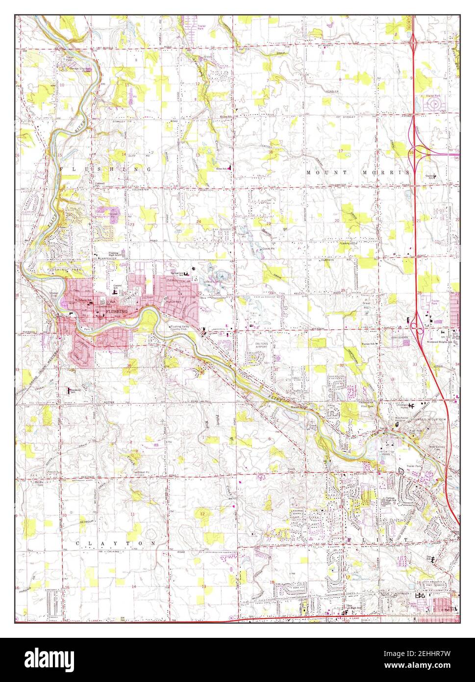 Old map of flushing Cut Out Stock Images & Pictures Alamy