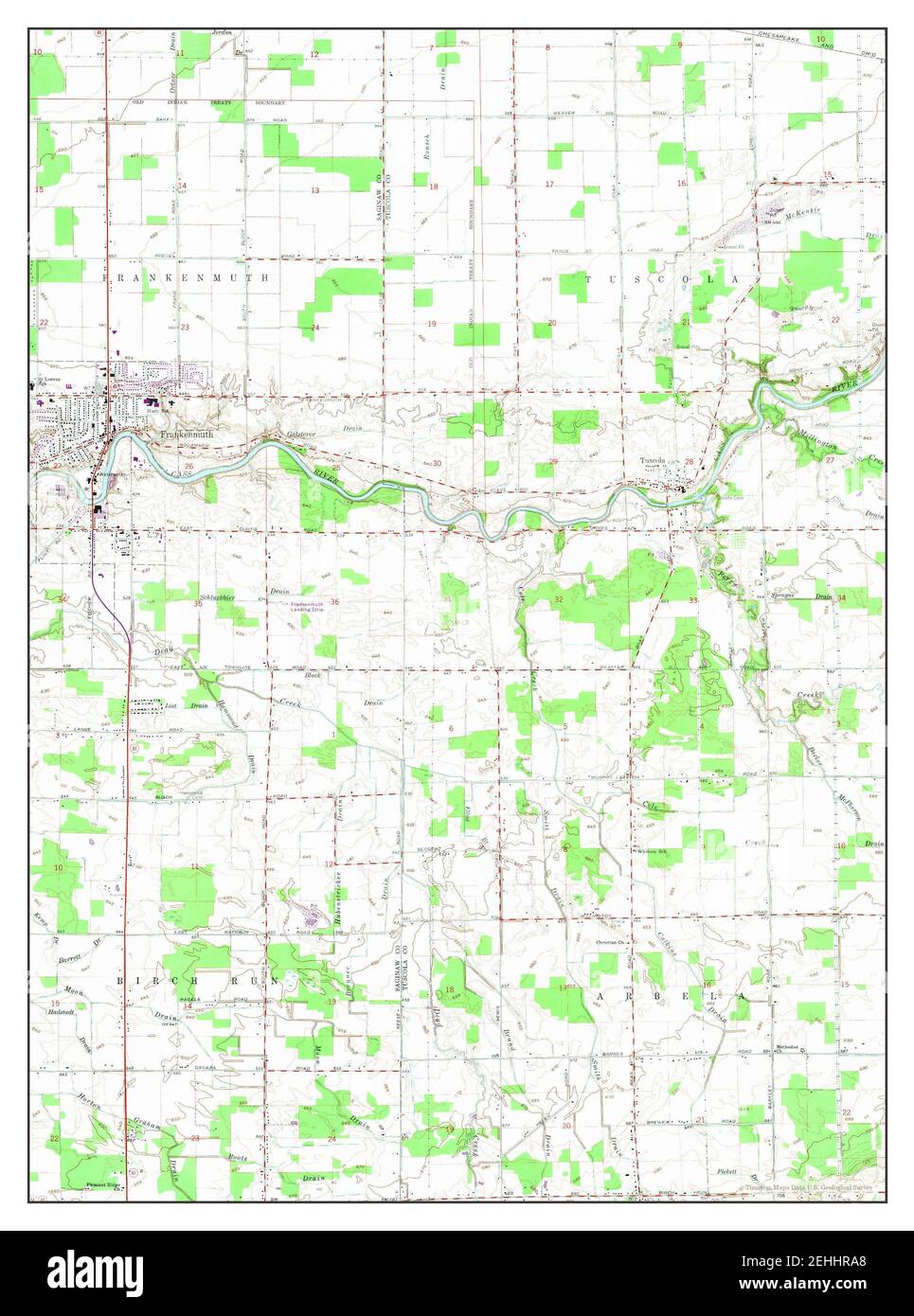 Frankenmuth, Michigan, map 1963, 124000, United States of America by