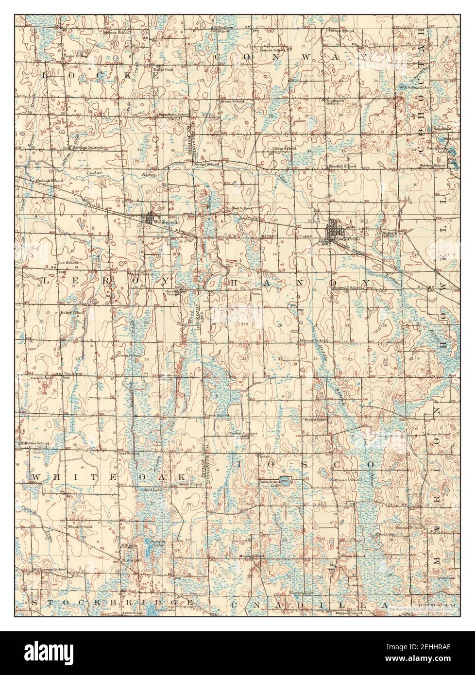Map of fowlerville Cut Out Stock Images & Pictures Alamy