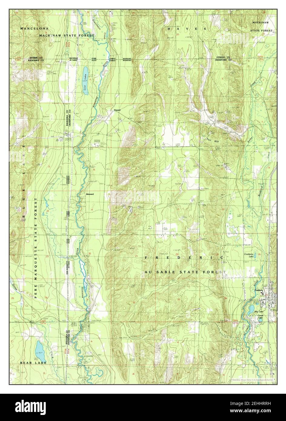 Frederic, Michigan, map 1985, 124000, United States of America by
