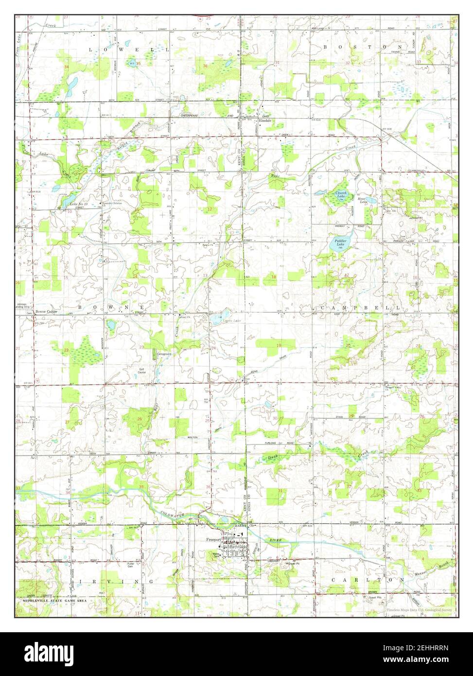 Freeport, Michigan, map 1978, 124000, United States of America by