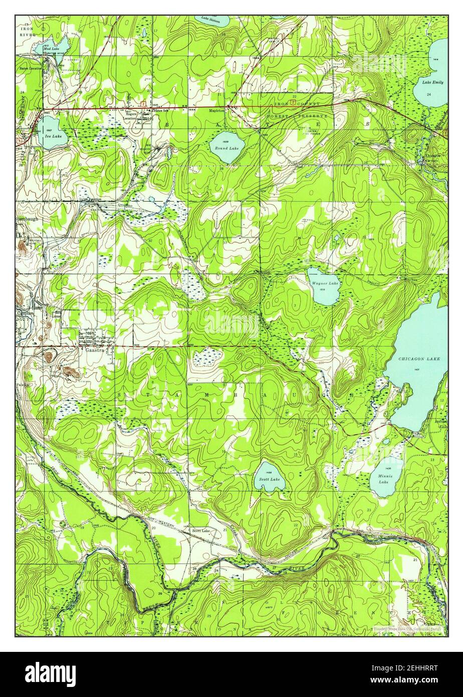 Gaastra, Michigan, map 1944, 124000, United States of America by